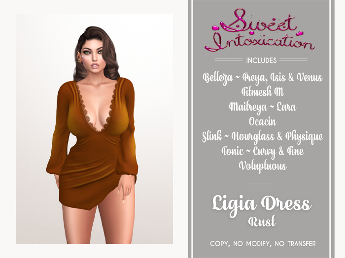 ::Sweet Intoxication:: Ligia Dress - Rust