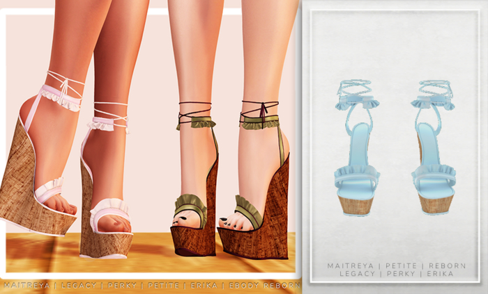 [Aleutia] Kris Ruffle Heels -  Baby Blue