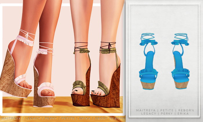 [Aleutia] Kris Ruffle Heels -  French Blue