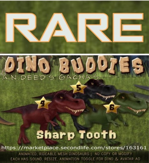 JIAN Dino Buddies :: 6. Sharp Tooth - Green (BOX) RARE