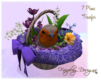 ~First Robin Mother's Day Floral Basket~