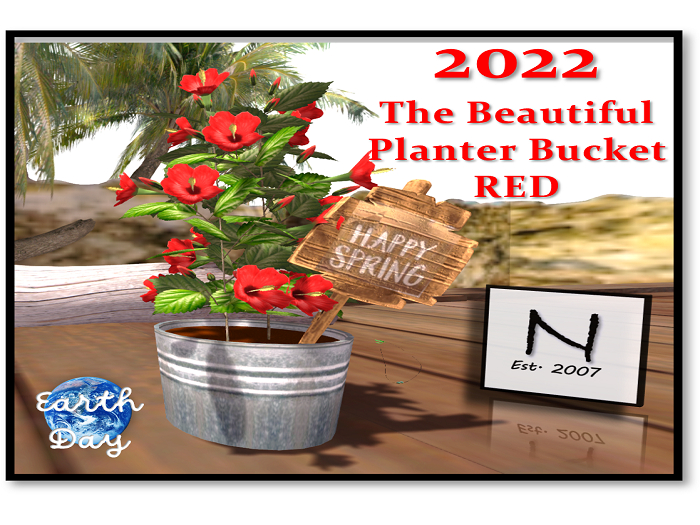 Spring Planter - Hibiscus Red