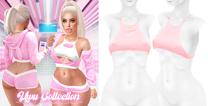Spoiled - UwU Mini Crop Top Peach *Updated* for LaraX,Waifus,Mounds,Teacups & More