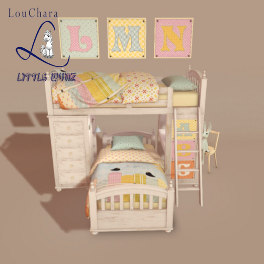 LouChara Little Wunz Alphabet Street Beds