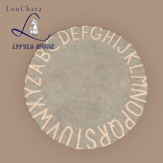 LouChara Little Wunz Alphabet Street Rug 