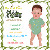 [Bucks & Does] - Floral 1 Onesie Lullabeebs