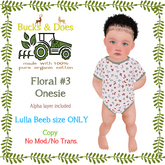 [Bucks & Does] - Floral 3 Onesie Lullabeebs