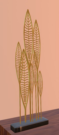 sculpted gold leaves