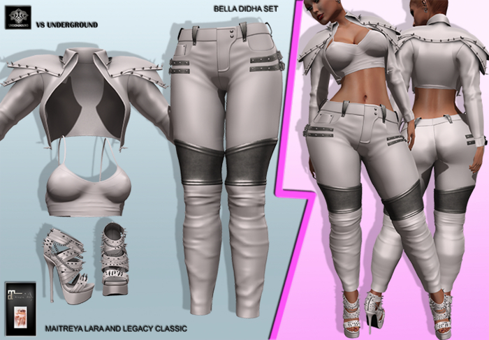 **BELLA DIDHA WHITE ROCK STAR STYLE COMPLET OUTFIT** (WEAR)