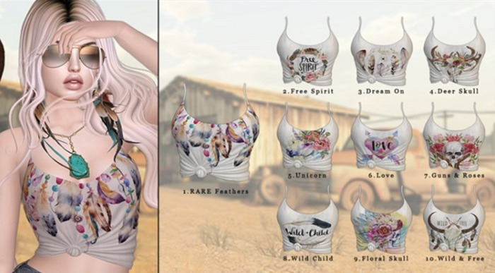 Petite Mort- RARE Feathers Boho Tank ISIS