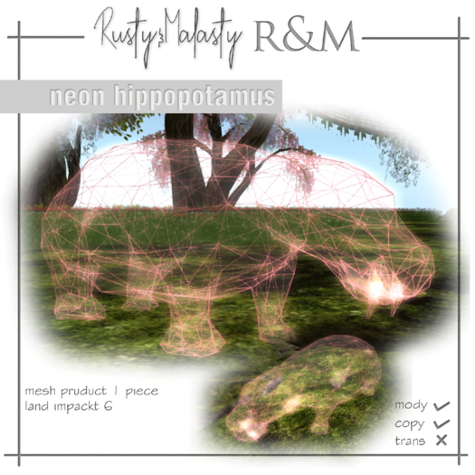 Rusty&Malasty_Neon hippopotamus