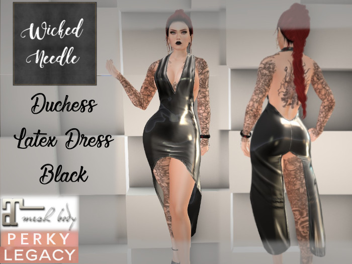 ~W-N~ Duchess Dress Latex Black