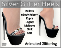 GoodVibes Silver Glitter Heels