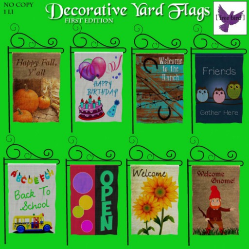 [ free bird ] Decorative Yard Flag - Open