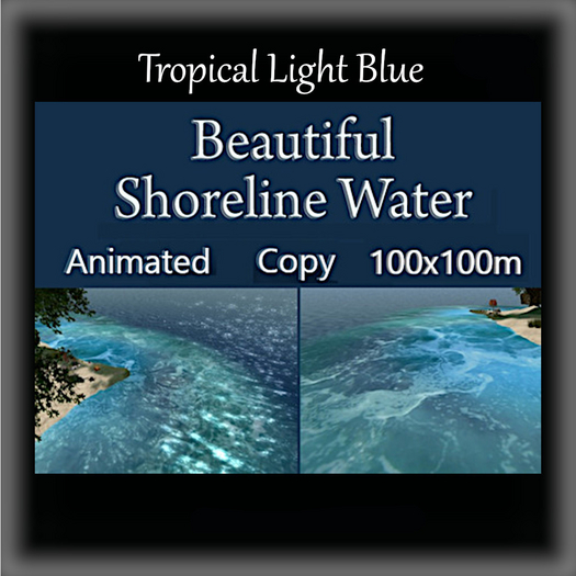 Beautiful Shoreline Tropical Light Blue Water 100x100m