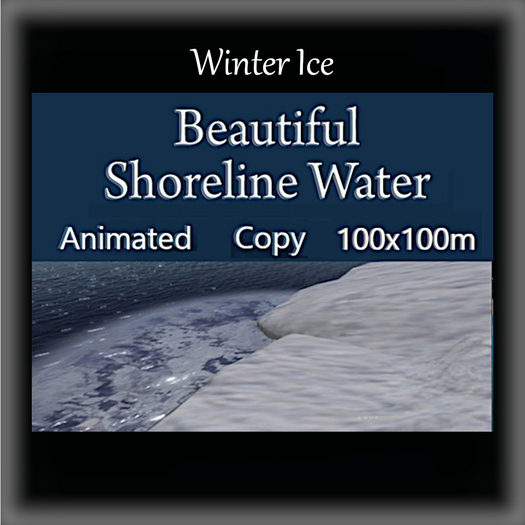 Shoreline Water - Winter Ice - 100x100m