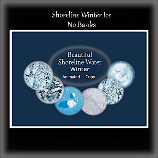 Winter Icey Shoreline Waters Bundle of 6 NO Banks 64x64