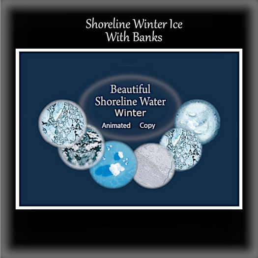 Winter Icey Shoreline Waters Bundle 6 With Banks 64x64