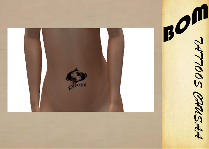 TATTOO BOM, PISCIS, OMBLIGO, TATTOO