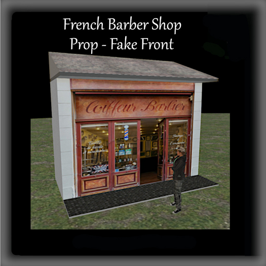 French Barber Shop - Prop - Fake Front
