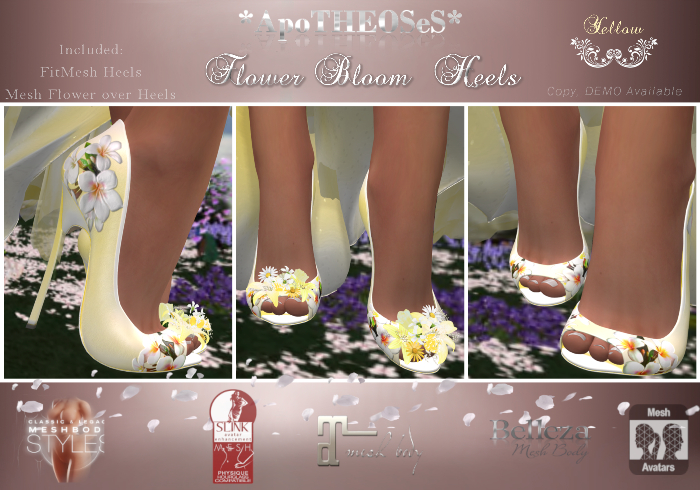  *AS* Yellow Flower Bloom Heels