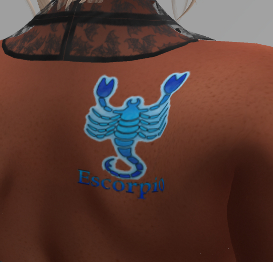 TATTOO IMAGEN, BOM, SCORPION, OMOPLATO** TATTOO-1