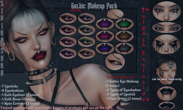 !SIDIKA SAKA! Gothic Make-Up FatPack Exclusive 'Evox' 