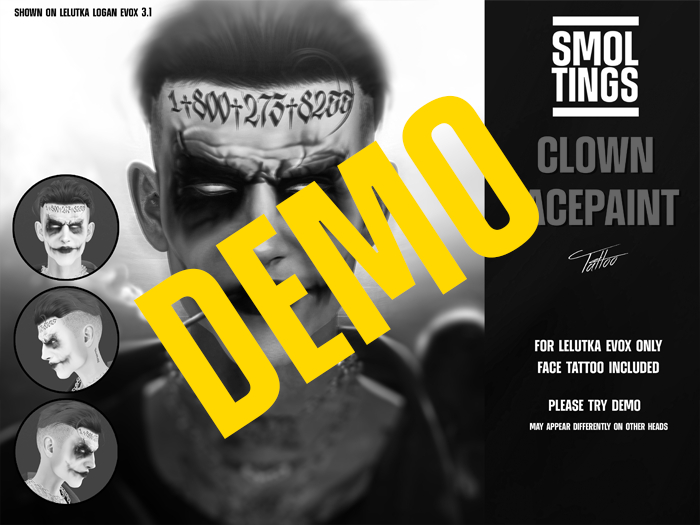 [SMOLTINGS] Clown Facepaint [DEMO]