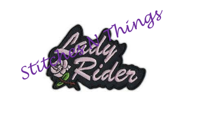 Stitches N Things - Lady Rider light pink patch