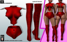 **CHARLIZE TEON RED POST APOCALYPSE STYLE COMPLET OUTFIT**
