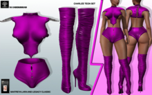 **CHARLIZE TEON PINK POST APOCALYPSE STYLE COMPLET OUTFIT**