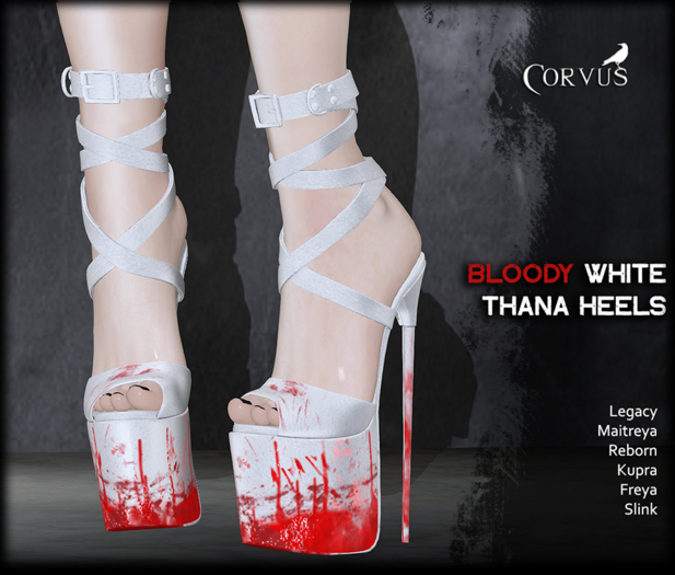 Corvus : Bloody White Thana Heels
