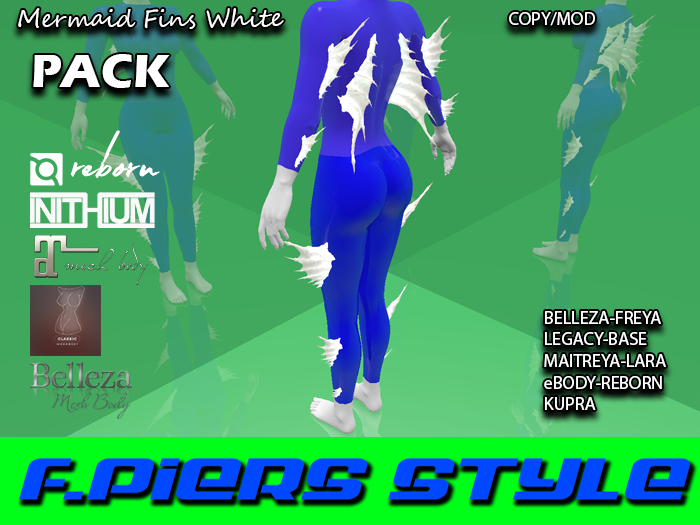 ^^Fins Pack White^^F.Piers Style