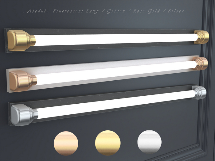 .:Abedul:. Fluorescent Lamp / Golden / Rose Gold / Silver