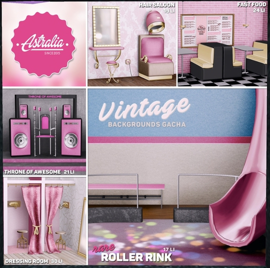 Astralia - Vintage backgrounds (Roller Rink) RARE