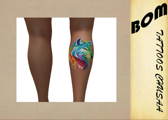 TATTOO LOBITO COLORES GEMELO, BOM TATTOO