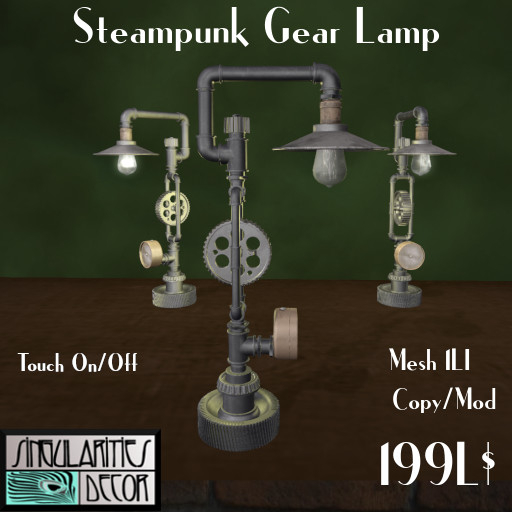 Steampunk Gear Lamp