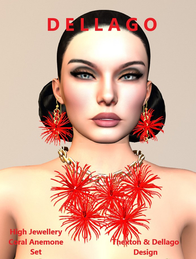 Adl High Jewelry Coral Red Set