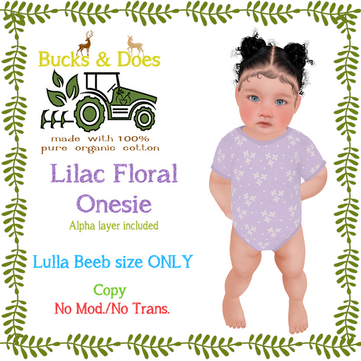 [Bucks & Does] - Lilac Floral Onesie Lullabeebs 