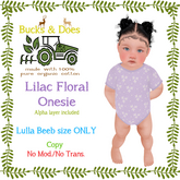 [Bucks & Does] - Lilac Floral Onesie Lullabeebs 