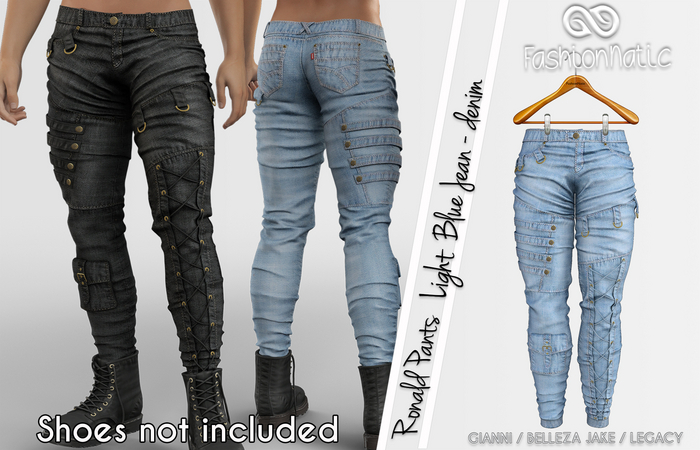 Ronald Male Pants Light Blue Jeans - Denim - Signature Gianni, Belleza Jake , Legacy - FashionNatic