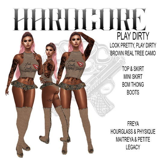 PLAY DIRTY BROWN REAL TREE  WOMENS SET