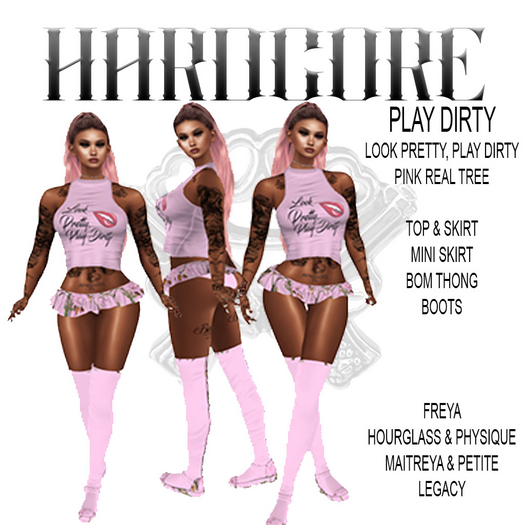 PLAY DIRTY: PINK REAL TREE WOMENS SET