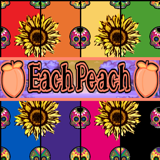 EACH PEACH FULL PERM TEXTURE - SET 1 - SUGAR SKULLS