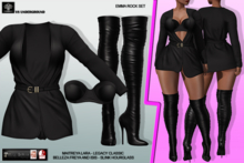 **EMMA ROCK BLACK URBAN STYLE COMPLET OUTFIT** (WEAR)