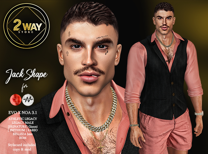 2way - Jack Shape for Lelutka Evo X NOA Head 3.1{Add}