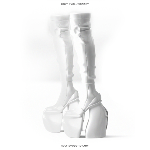 Holy Evolutionary. Crucify Boots "White"