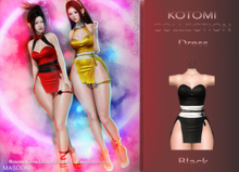 [[ Masoom ]] Kokomi Dress Black - Ebody Reborn, Kupra, Legacy, Legacy Perky, Lara, Lara Petite