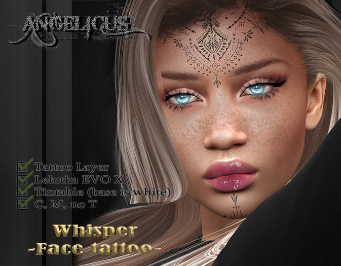 ::ANGELICUS:: EVOX face tattoo -Whisper-