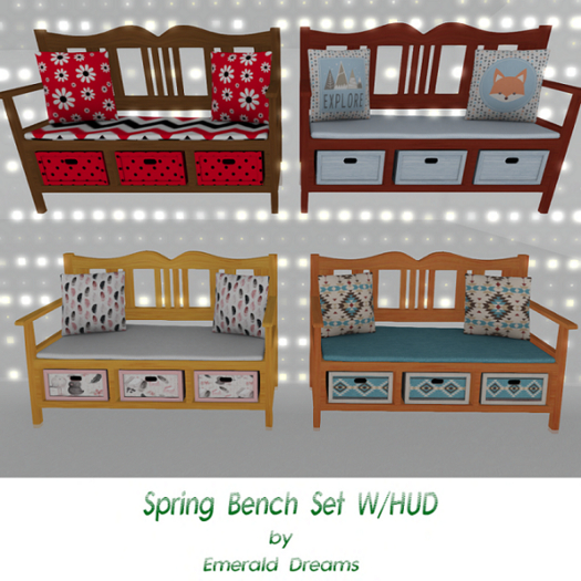 .:Emerald Dreams:. Spring Sitting Bench